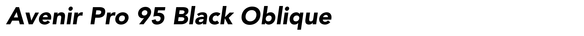 Avenir Pro 95 Black Oblique image
